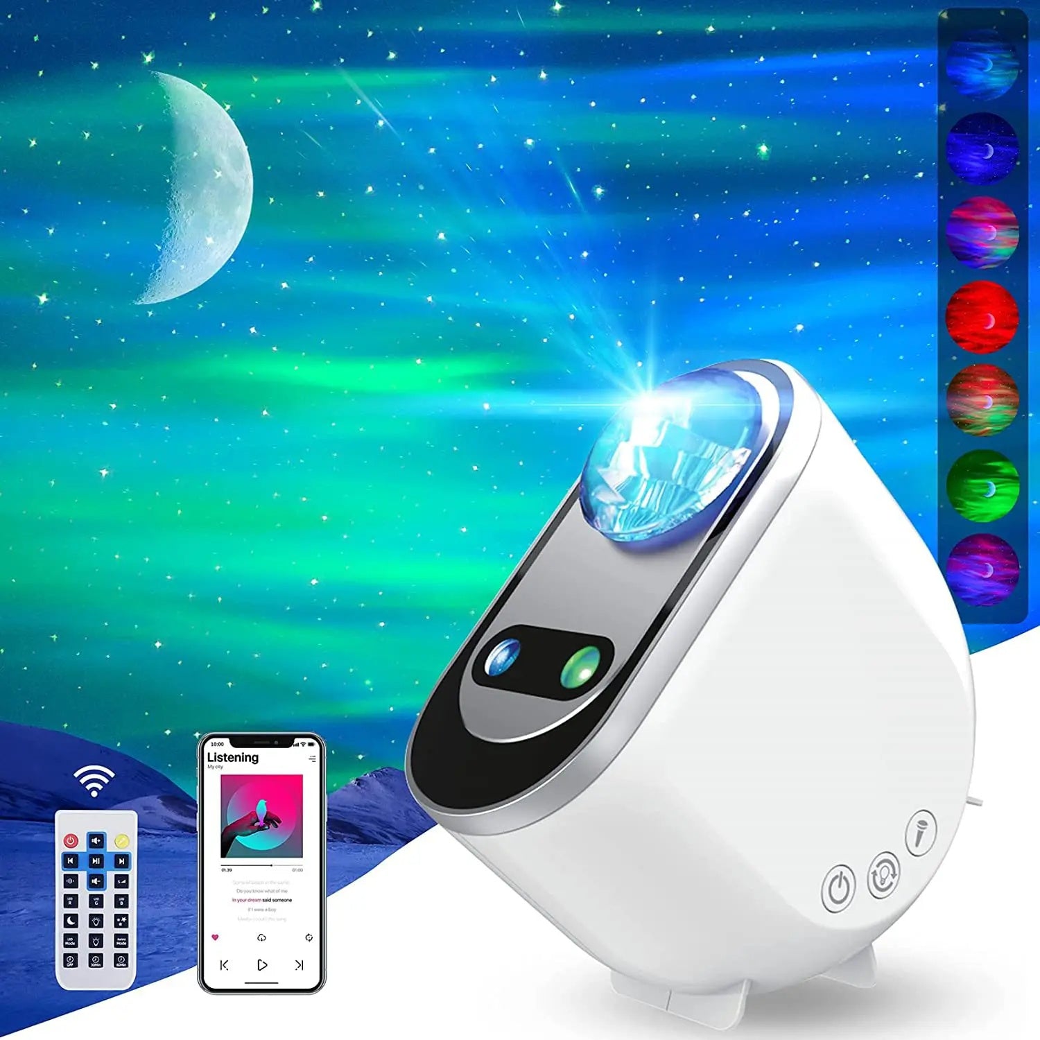 CQ Aurora Borealis Galaxy Star Projector Lamp