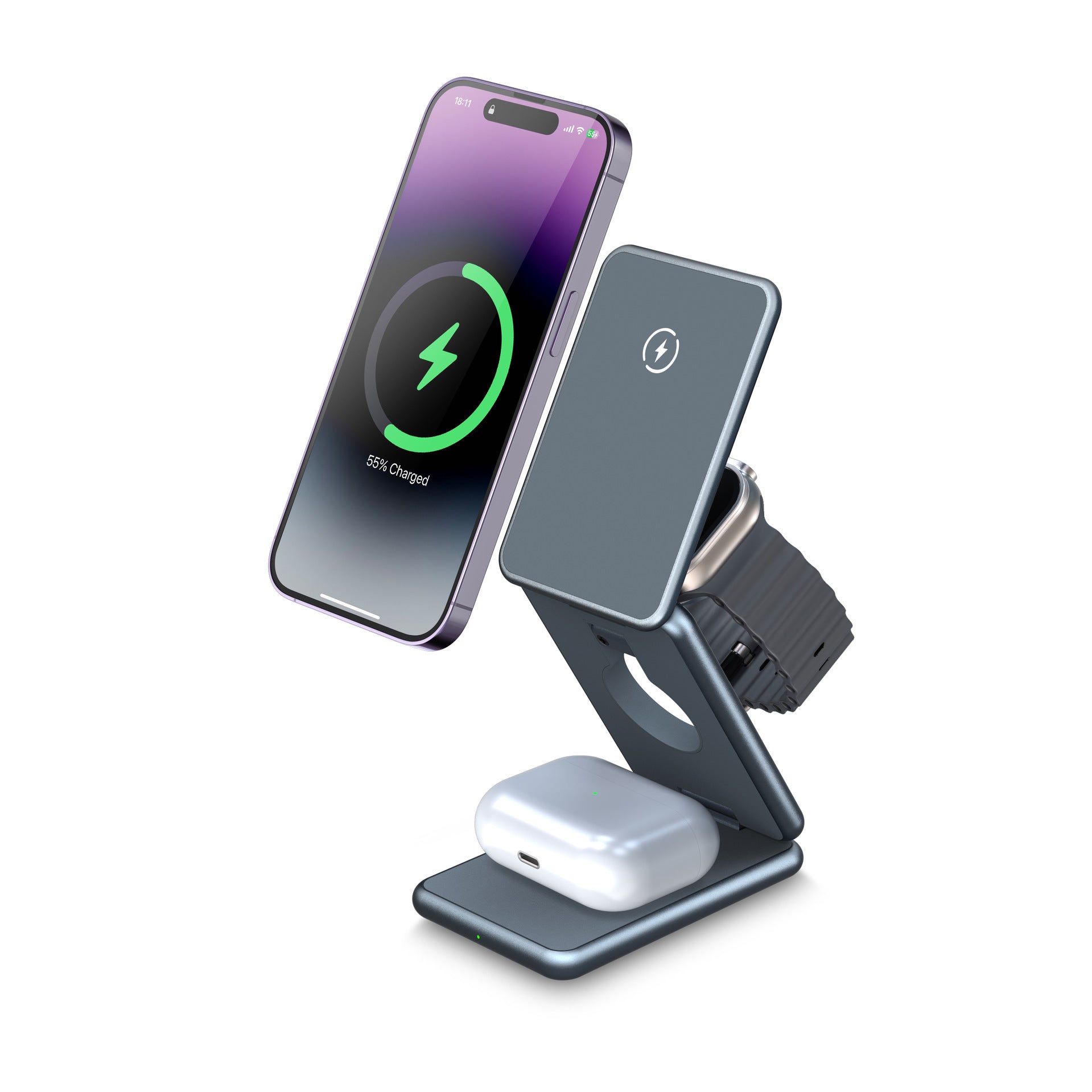 CQ MagFold Pro 3-in-1 Wireless Charging Stand