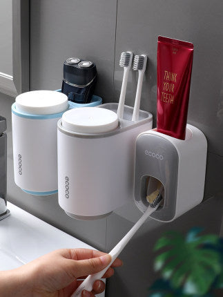 CQ Wall-Mounted  Toothpaste Dispenser & Bathroom Accessories Set