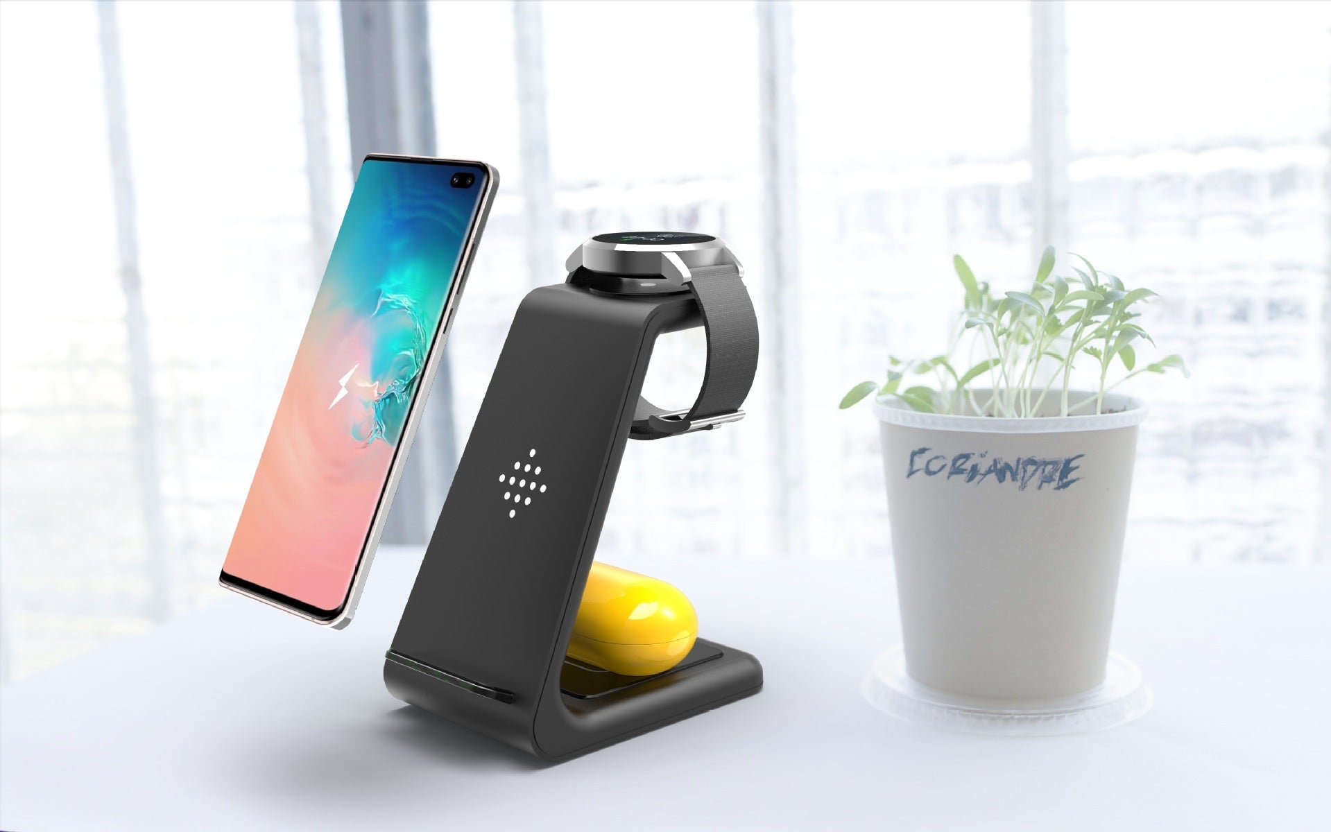 CQ PowerHub 3-in-1 Wireless Charging Station