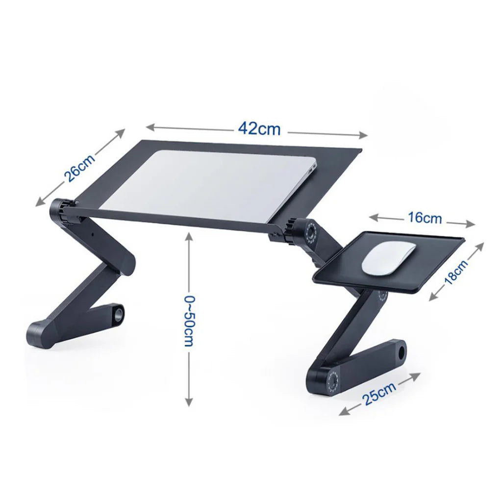 CQ Adjustable Aluminum Laptop Stand with Enhanced Shelf