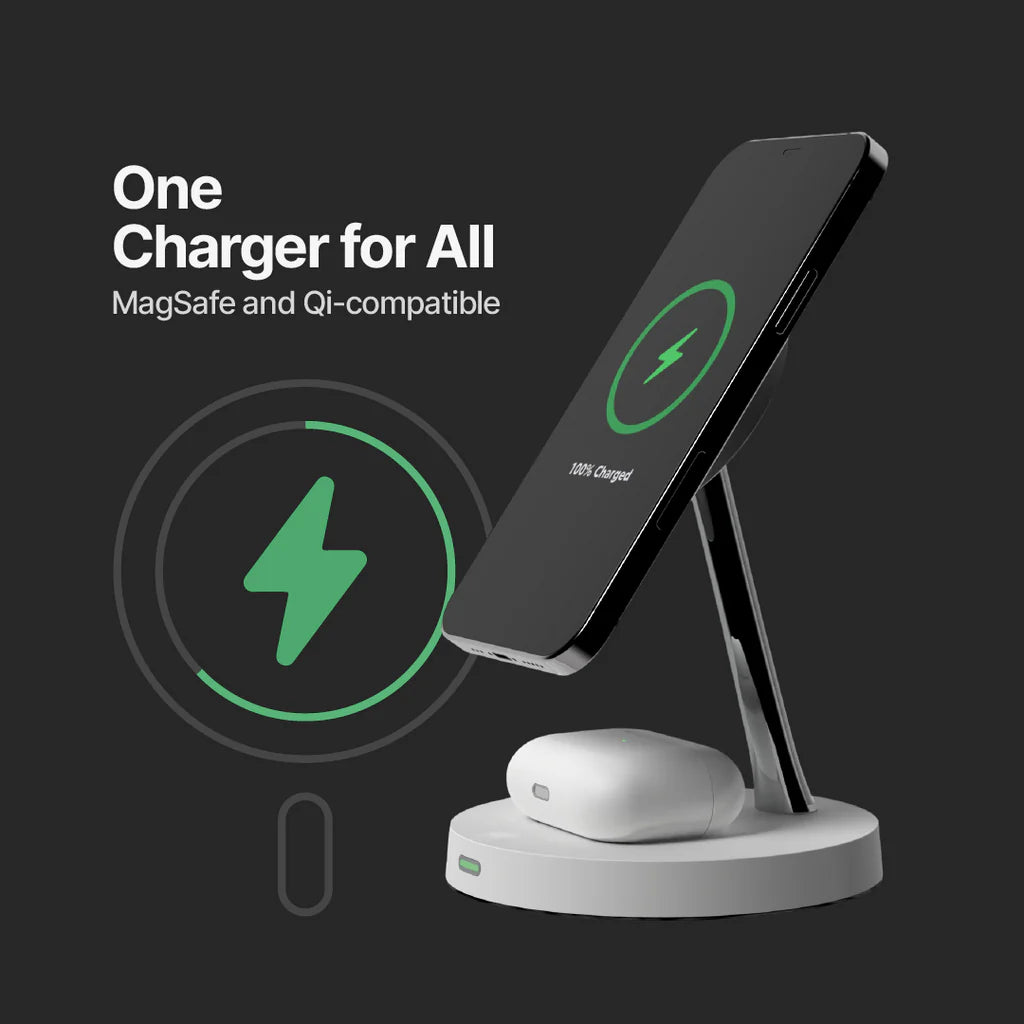 CQ 2 In 1 Wireless Charging Station