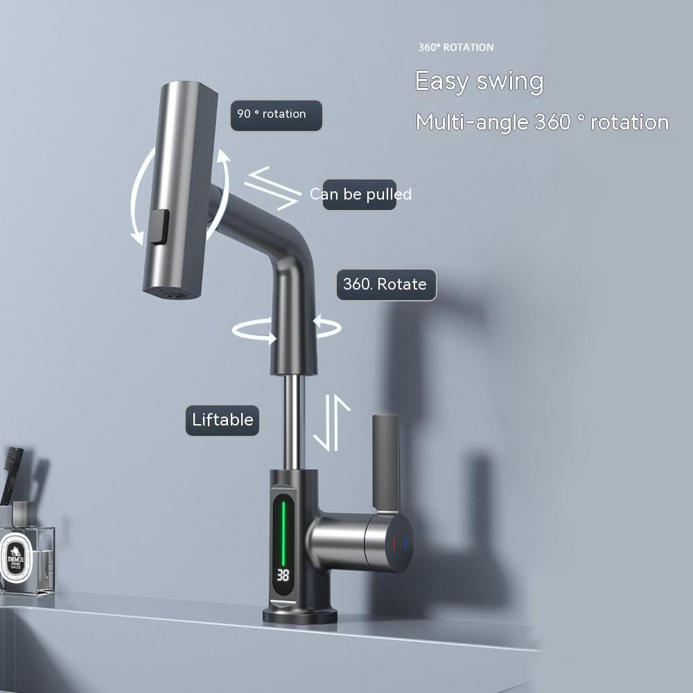 CQ 3-in-1 360° Swiveling Waterfall Kitchen Tap