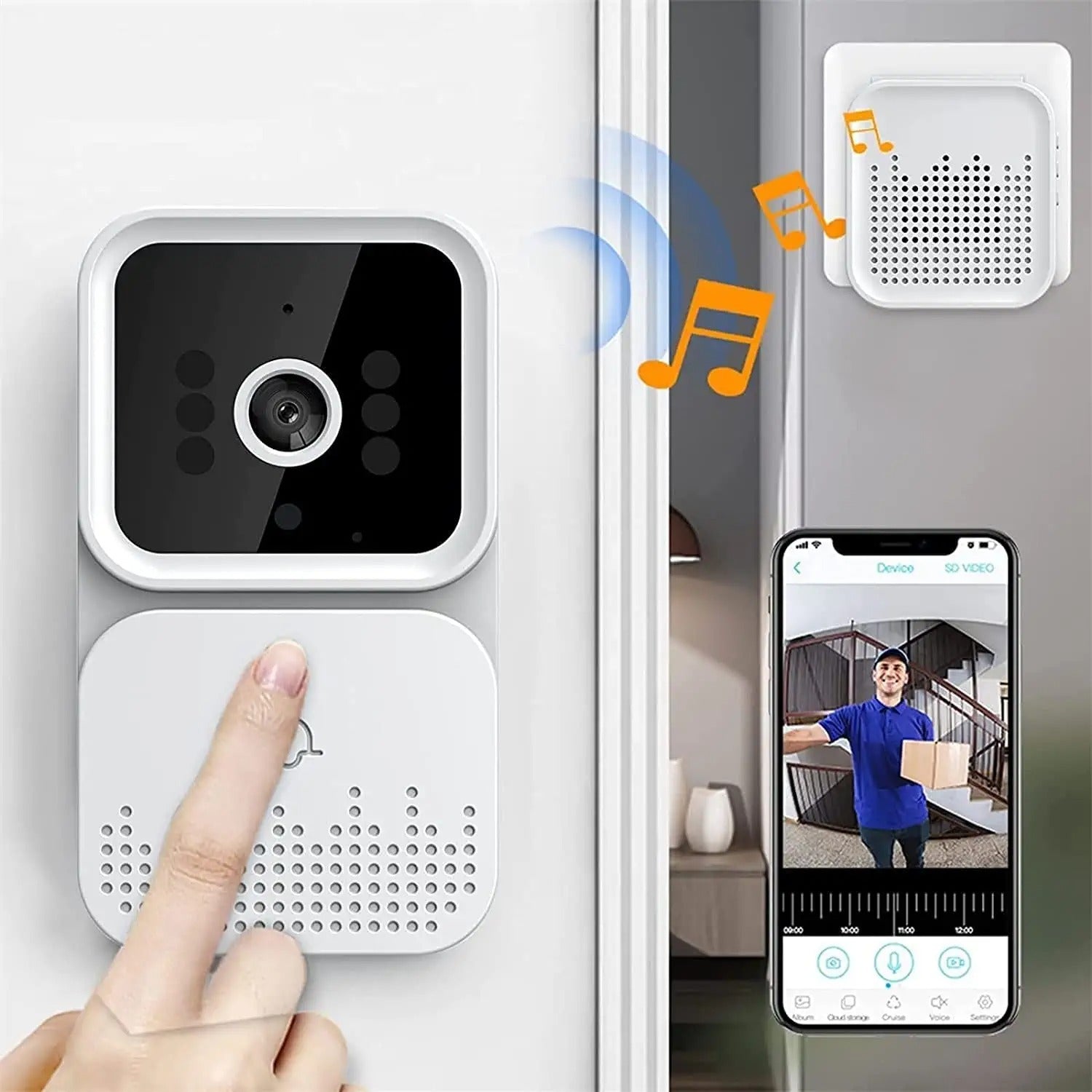 CQ Wireless Video Doorbell Home Security System