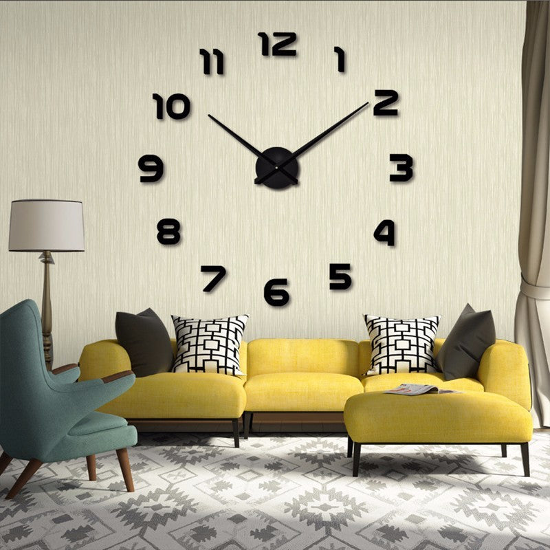 CQ Frameless Acrylic DIY Wall Clock for Living Room