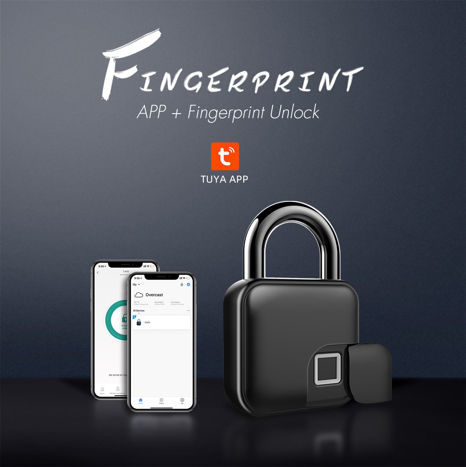 CQ Smart Fingerprint Bluetooth Padlock