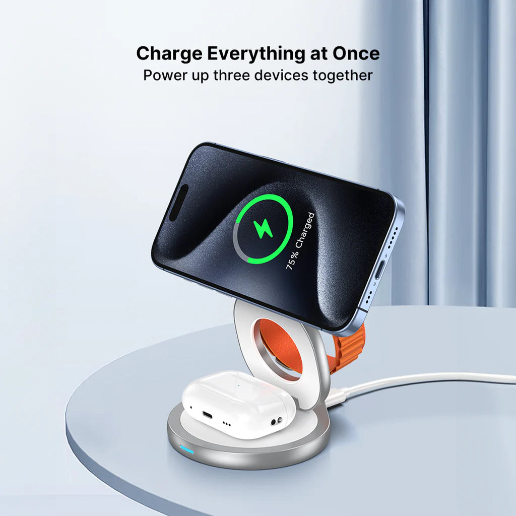 CQ MagFold 3-in-1 Wireless Charging Station