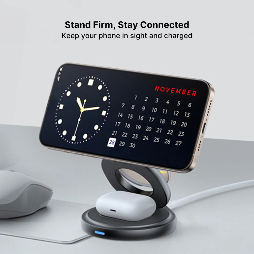 CQ MagFold 3-in-1 Wireless Charging Station