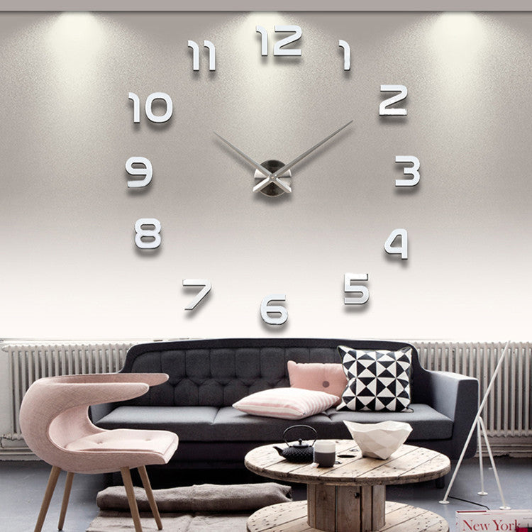 CQ Frameless Acrylic DIY Wall Clock for Living Room