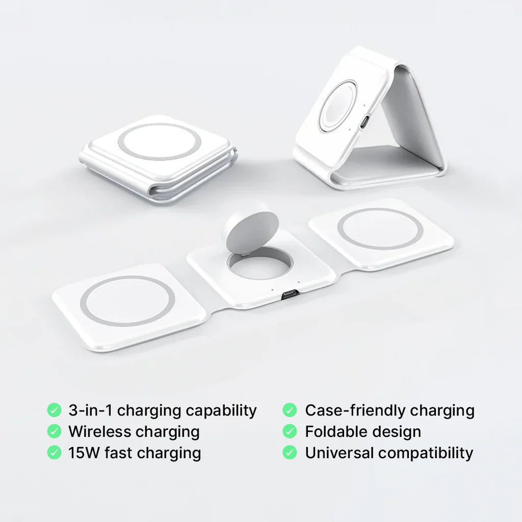 CQ Foldable 3 In 1 Charging Station