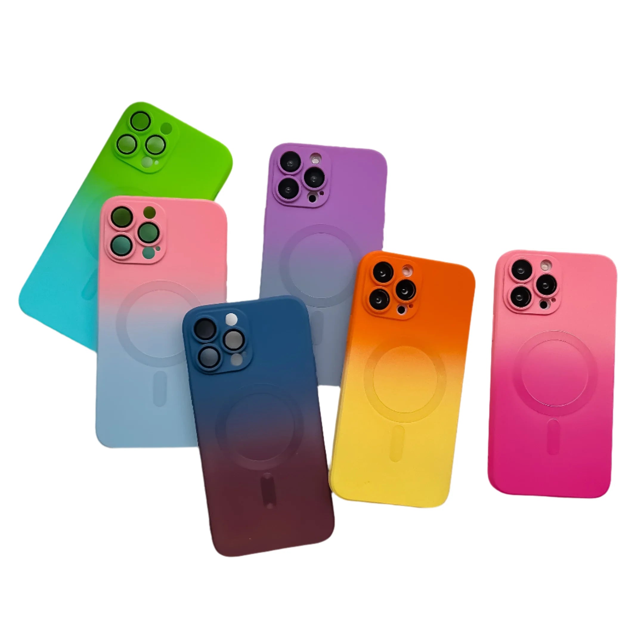 CQ Gradient Dual Magnetic Liquid Silicone Phone Case