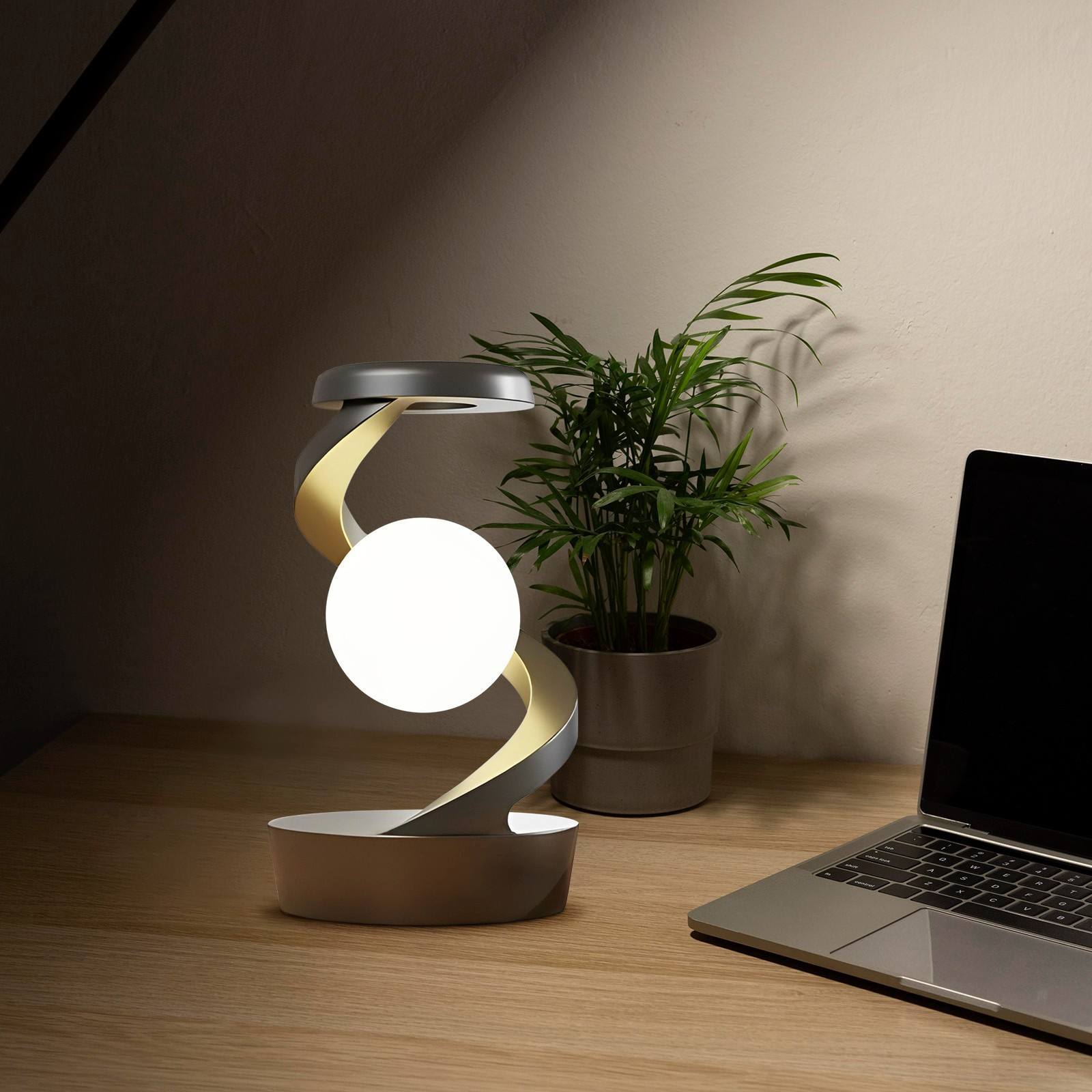 CQ Rotating Charging Moon Desk Lamp