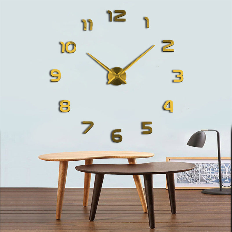 CQ Frameless Acrylic DIY Wall Clock for Living Room