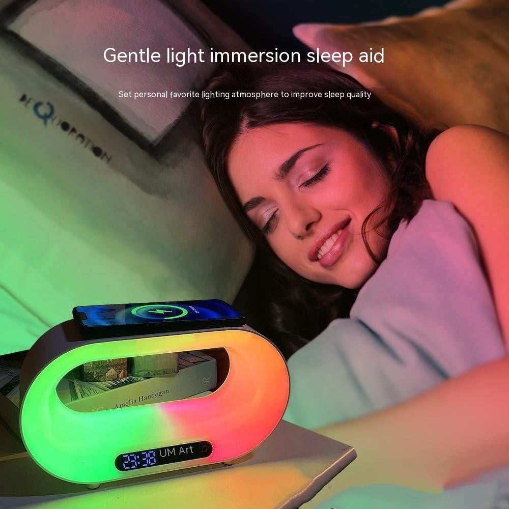 CQ Smart 3-in-1 LED Night Light with Wireless Charger & Alarm Clock