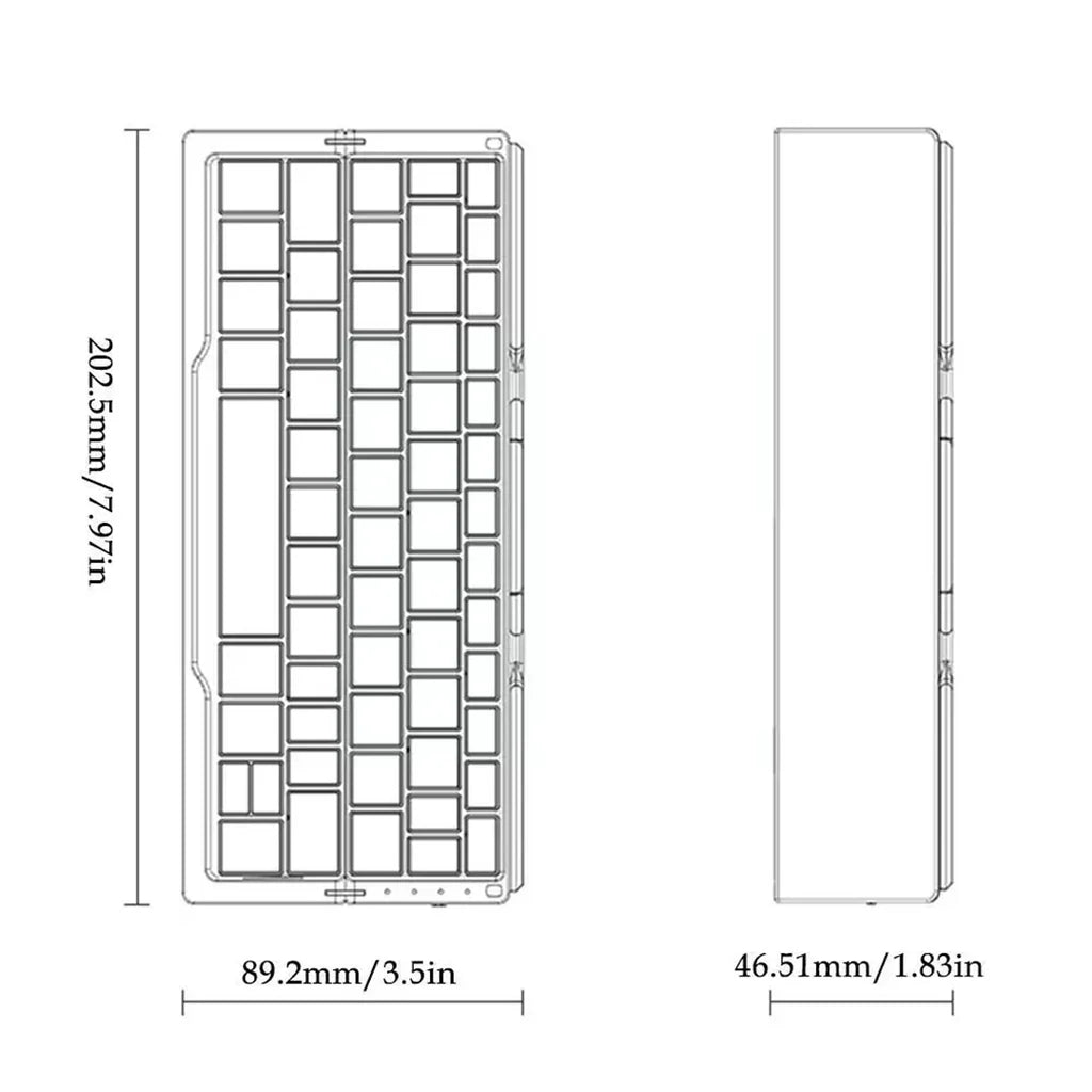 CQ ErgoFold Mini Wireless Keyboard